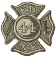 Drawing of the original firefighter's cross in it's modern form. FDNY badge, 1870